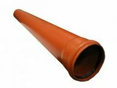 Труба с раструбом ПВХ d=160 мм L=1000 мм (для наружной канализации)